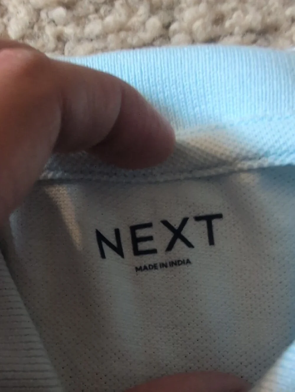 next Light Blue Polo with London Motif